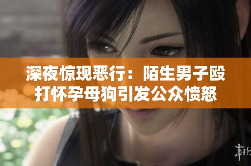 深夜惊现恶行：陌生男子殴打怀孕母狗引发公众愤怒