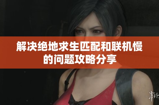 解决绝地求生匹配和联机慢的问题攻略分享