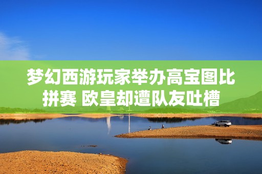 梦幻西游玩家举办高宝图比拼赛 欧皇却遭队友吐槽