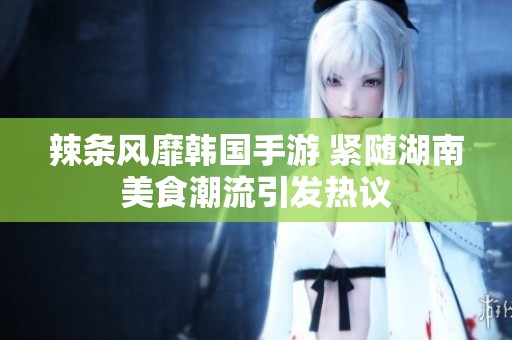辣条风靡韩国手游 紧随湖南美食潮流引发热议