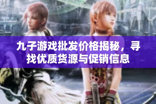 九子游戏批发价格揭秘，寻找优质货源与促销信息