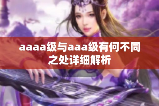 aaaa级与aaa级有何不同之处详细解析