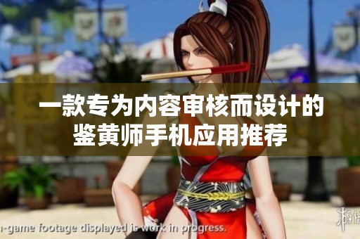 一款专为内容审核而设计的鉴黄师手机应用推荐