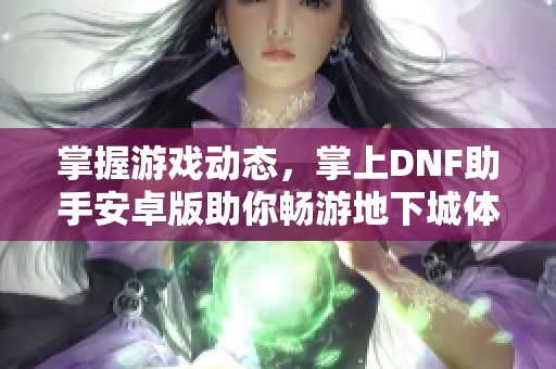 掌握游戏动态，掌上DNF助手安卓版助你畅游地下城体验更升华