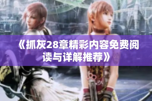 《抓灰28章精彩内容免费阅读与详解推荐》