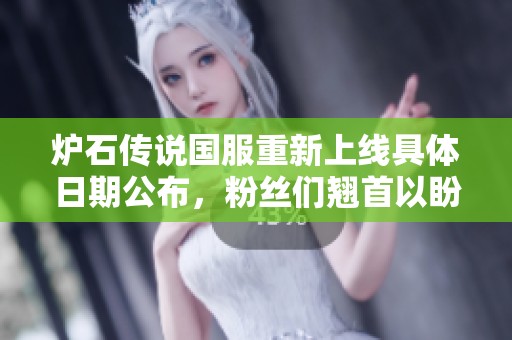 炉石传说国服重新上线具体日期公布，粉丝们翘首以盼