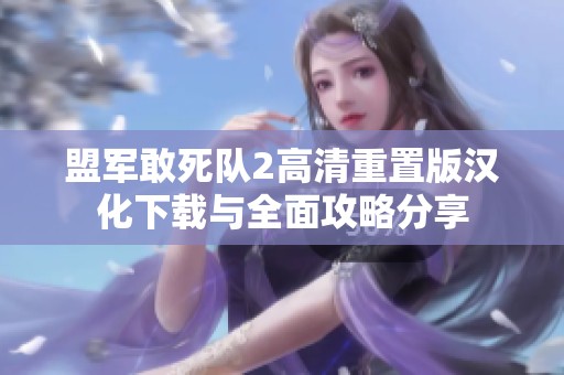 盟军敢死队2高清重置版汉化下载与全面攻略分享