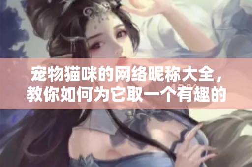 宠物猫咪的网络昵称大全，教你如何为它取一个有趣的名字