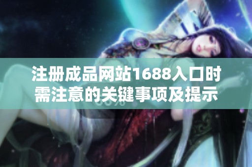 注册成品网站1688入口时需注意的关键事项及提示