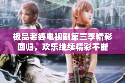 极品老婆电视剧第三季精彩回归，欢乐继续精彩不断