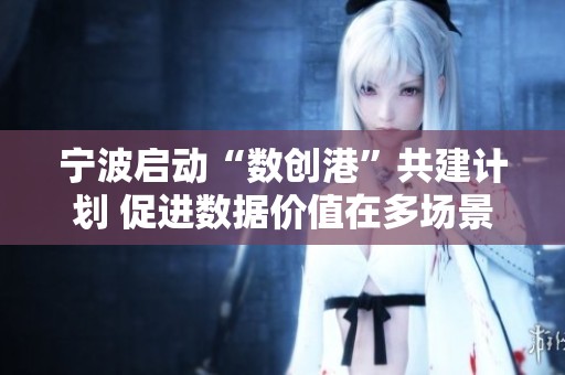 宁波启动“数创港”共建计划 促进数据价值在多场景中的释放