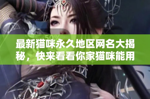 最新猫咪永久地区网名大揭秘，快来看看你家猫咪能用什么名字