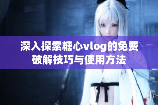 深入探索糖心vlog的免费破解技巧与使用方法