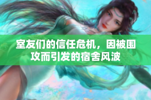 室友们的信任危机，因被围攻而引发的宿舍风波