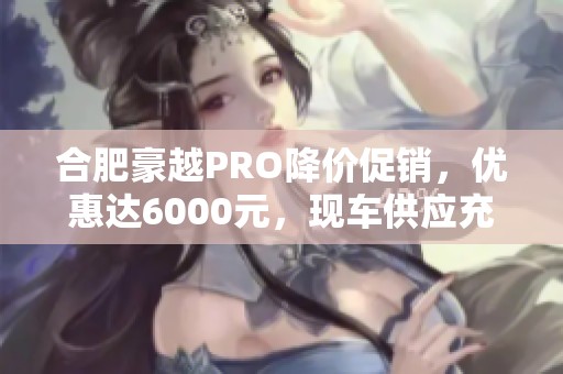 合肥豪越PRO降价促销，优惠达6000元，现车供应充足！