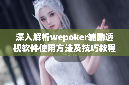 深入解析wepoker辅助透视软件使用方法及技巧教程