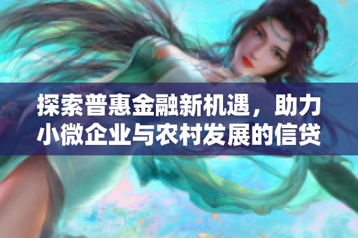 探索普惠金融新机遇，助力小微企业与农村发展的信贷创新策略