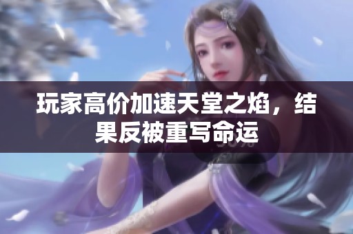 玩家高价加速天堂之焰，结果反被重写命运
