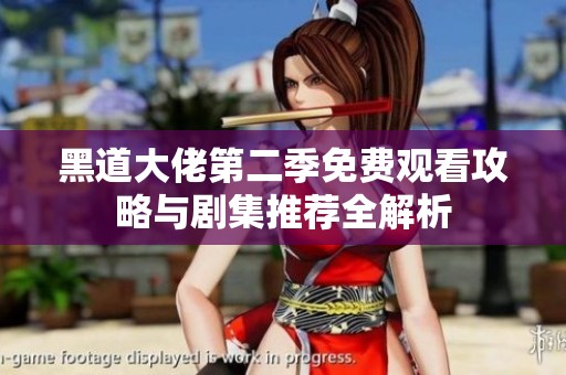 黑道大佬第二季免费观看攻略与剧集推荐全解析