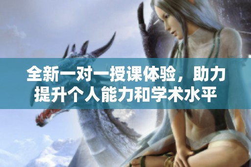 全新一对一授课体验，助力提升个人能力和学术水平