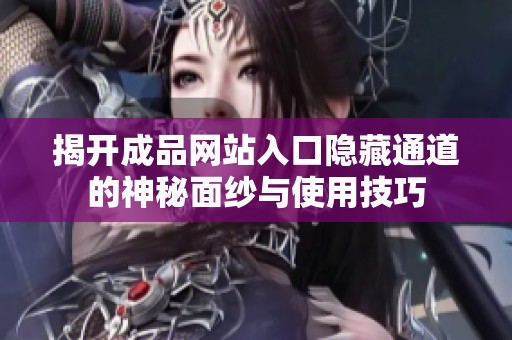 揭开成品网站入口隐藏通道的神秘面纱与使用技巧