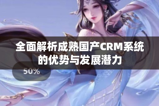 全面解析成熟国产CRM系统的优势与发展潜力