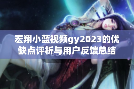 宏翔小蓝视频gy2023的优缺点评析与用户反馈总结