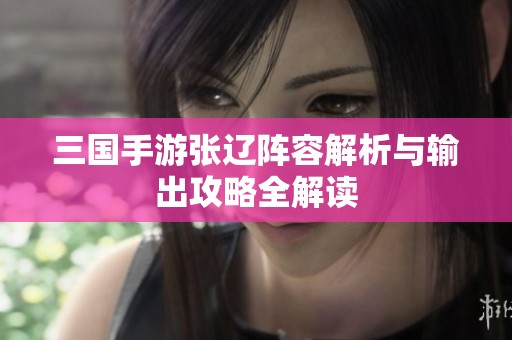 三国手游张辽阵容解析与输出攻略全解读
