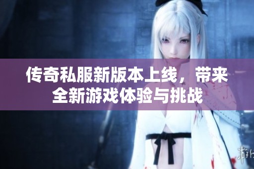 传奇私服新版本上线，带来全新游戏体验与挑战