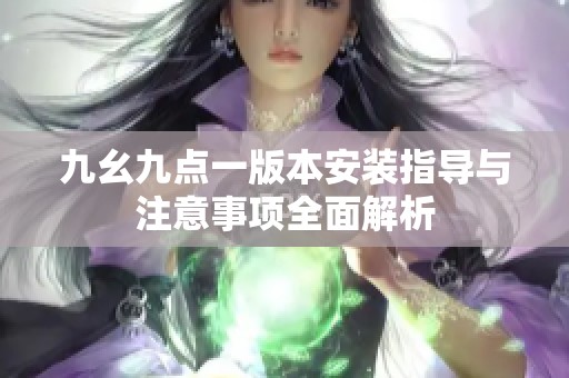九幺九点一版本安装指导与注意事项全面解析