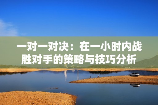 一对一对决：在一小时内战胜对手的策略与技巧分析