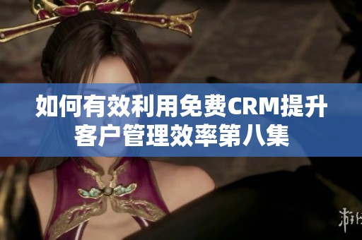 如何有效利用免费CRM提升客户管理效率第八集