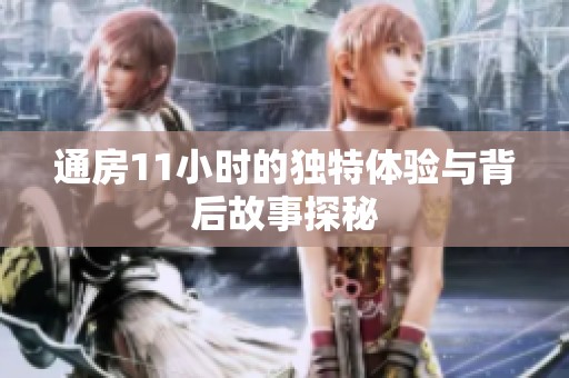 通房11小时的独特体验与背后故事探秘
