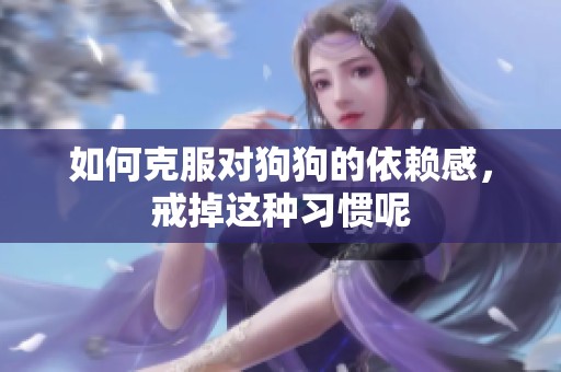 如何克服对狗狗的依赖感，戒掉这种习惯呢