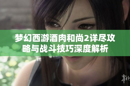 梦幻西游酒肉和尚2详尽攻略与战斗技巧深度解析