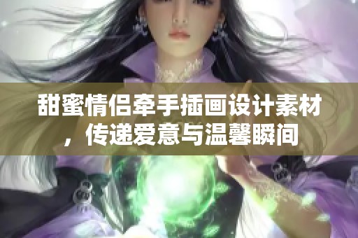 甜蜜情侣牵手插画设计素材，传递爱意与温馨瞬间