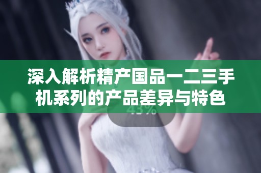 深入解析精产国品一二三手机系列的产品差异与特色