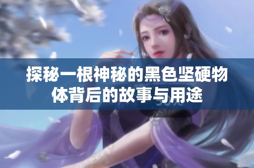探秘一根神秘的黑色坚硬物体背后的故事与用途