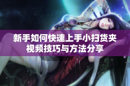 新手如何快速上手小扫货夹视频技巧与方法分享