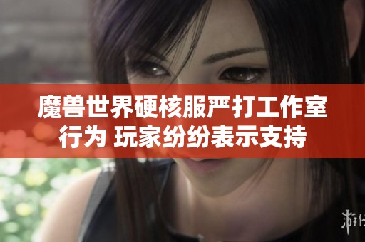 魔兽世界硬核服严打工作室行为 玩家纷纷表示支持