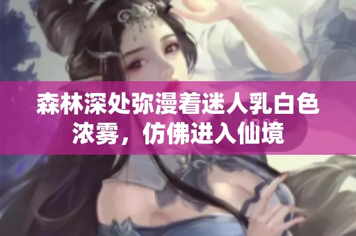 森林深处弥漫着迷人乳白色浓雾，仿佛进入仙境