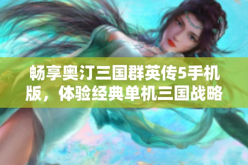 畅享奥汀三国群英传5手机版，体验经典单机三国战略游戏