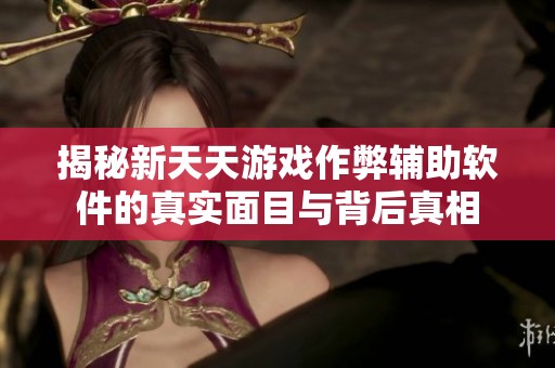 揭秘新天天游戏作弊辅助软件的真实面目与背后真相