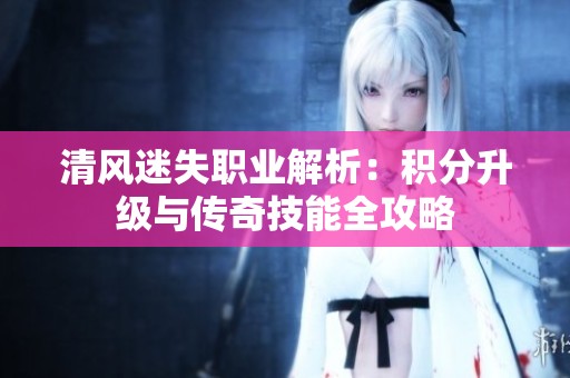 清风迷失职业解析：积分升级与传奇技能全攻略