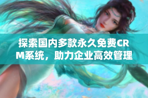 探索国内多款永久免费CRM系统，助力企业高效管理客户资源