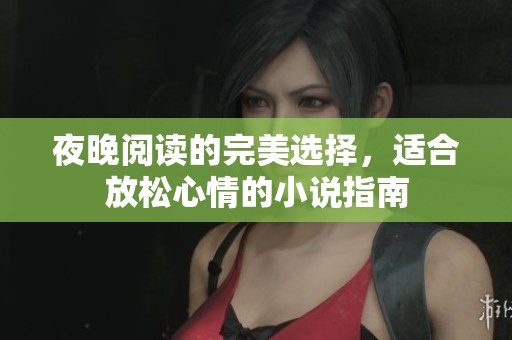 夜晚阅读的完美选择，适合放松心情的小说指南