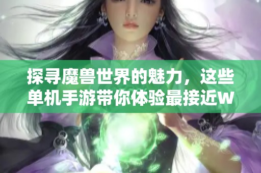 探寻魔兽世界的魅力，这些单机手游带你体验最接近WOW的奇幻冒险之旅