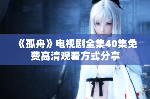 《孤舟》电视剧全集40集免费高清观看方式分享