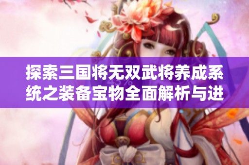 探索三国将无双武将养成系统之装备宝物全面解析与进阶攻略