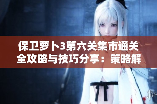 保卫萝卜3第六关集市通关全攻略与技巧分享：策略解析与实用建议